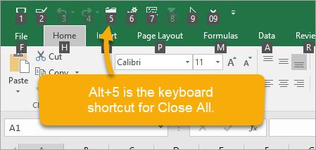 Cách lưu và đóng tất cả các tệp Excel đang mở